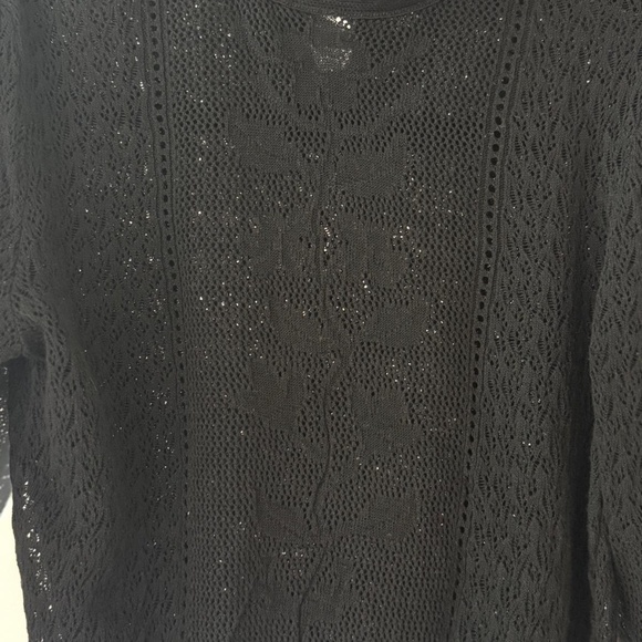Zara Top Lace Long Sleeve Blouse - Picture 5 of 8